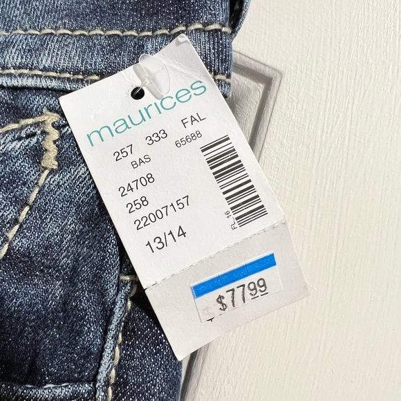 NEW NWT VIGOSS‎ Chelsea skinny Distressed Jeans 13/14 x27 - Picture 3 of 9